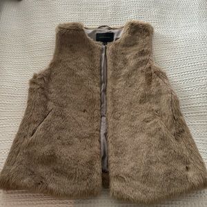 Faux fur vest (worn once)
